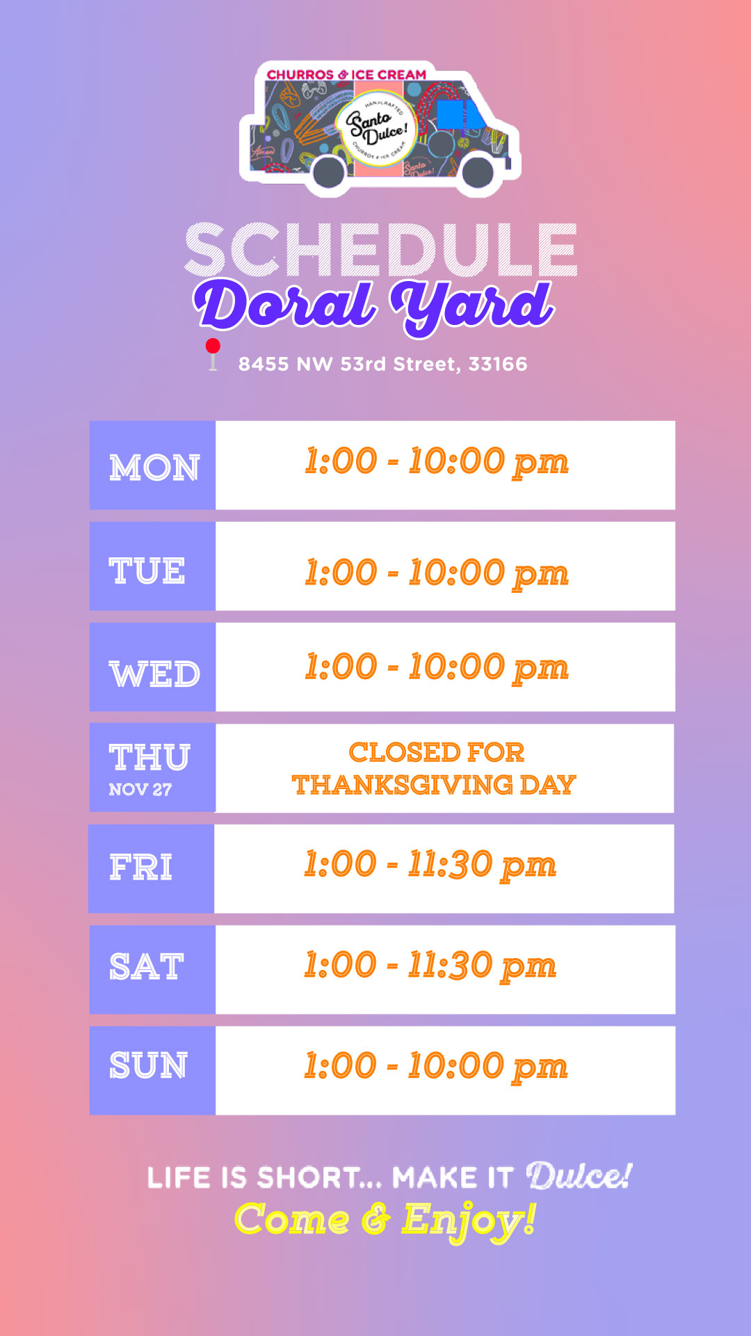 Santo Dulce Churros! In Miami